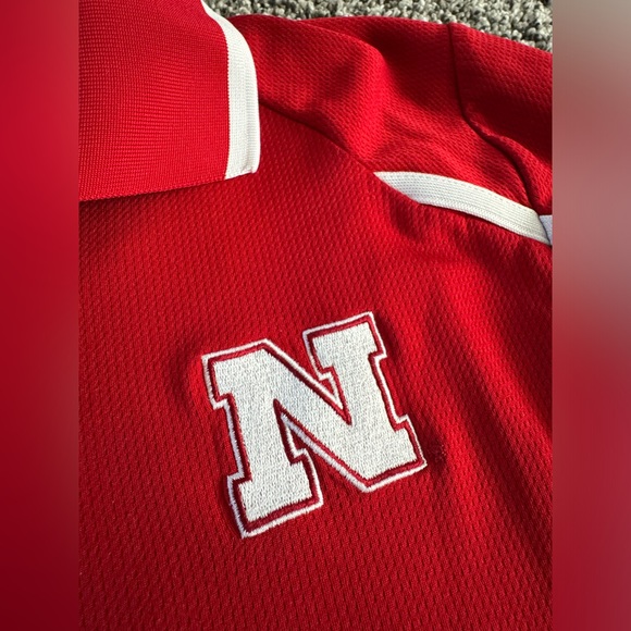 Men's Nebraska Huskers Adidas Polo - Picture 2 of 6